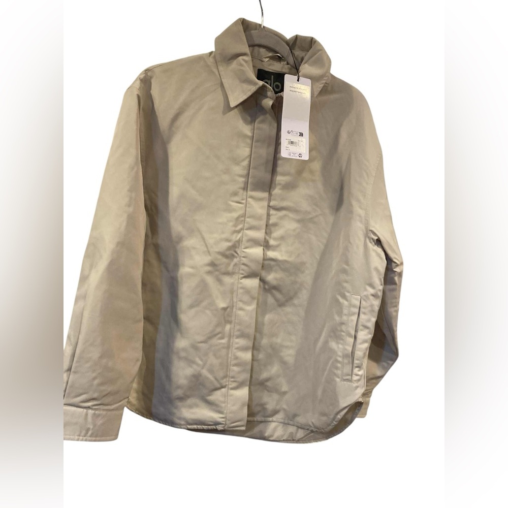 ALO Yoga Beige Lightweight Collared Jacket